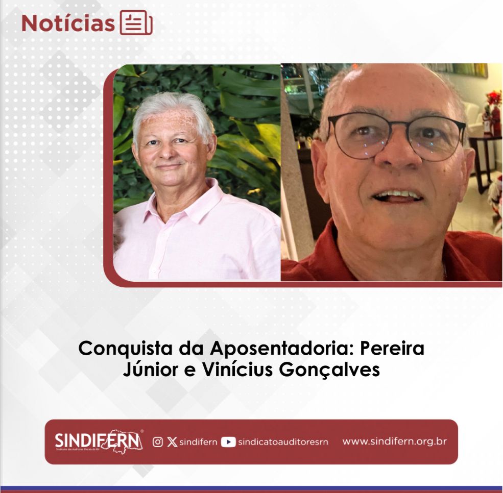 Imagem da notícia Conquista da Aposentadoria: Pereira Júnior e Vinícius Gonçalves