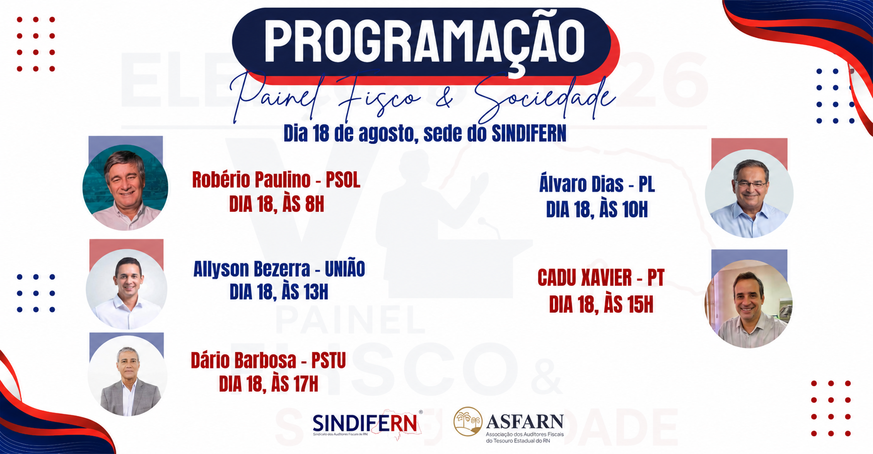 V Painel Fisco & Sociedade define agenda das sabatinas com candidatos ao Governo do RN   