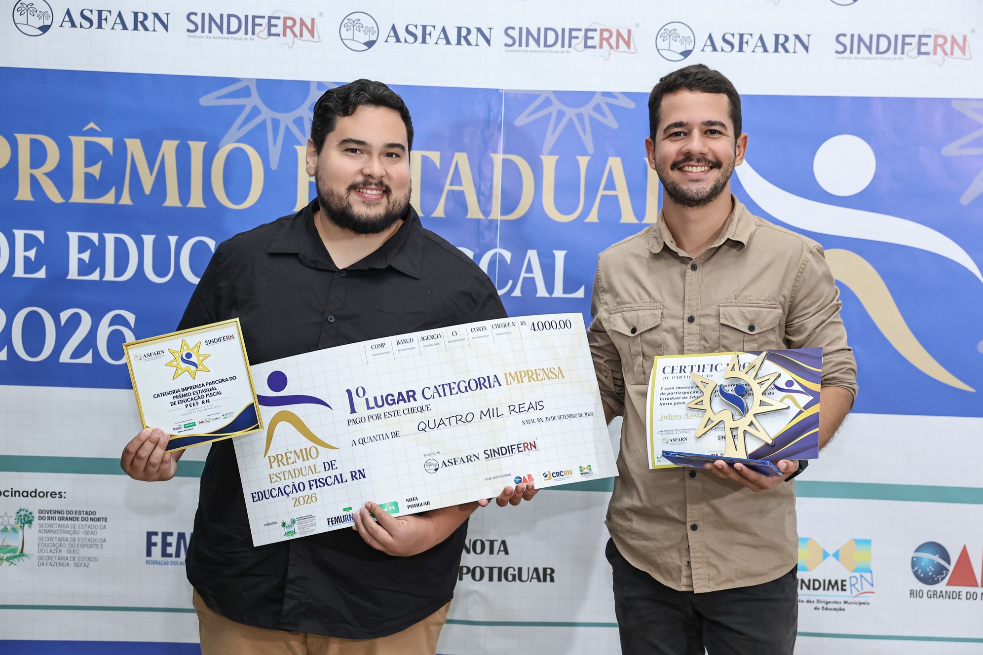 Foto do álbum PREMIAÇÃO DOS GANHADORES DO PEEF RN 2026
