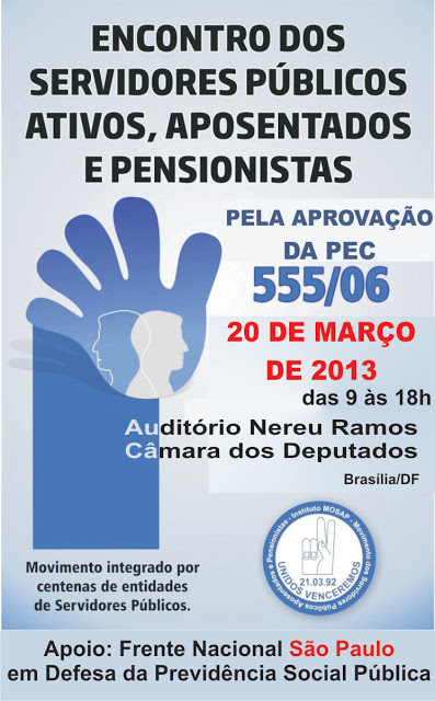 Imagem da notícia FUNCIONALISMO FARÁ ATO EM BRASÍLIA PELA PEC 555 NO DIA 20 DE MARÇO