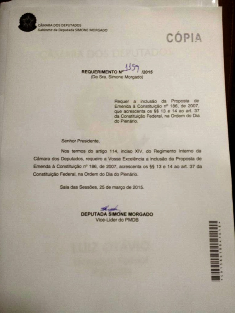 Imagem da notícia PEC 186 RECEBE APOIO NO CONGRESSO NACIONAL