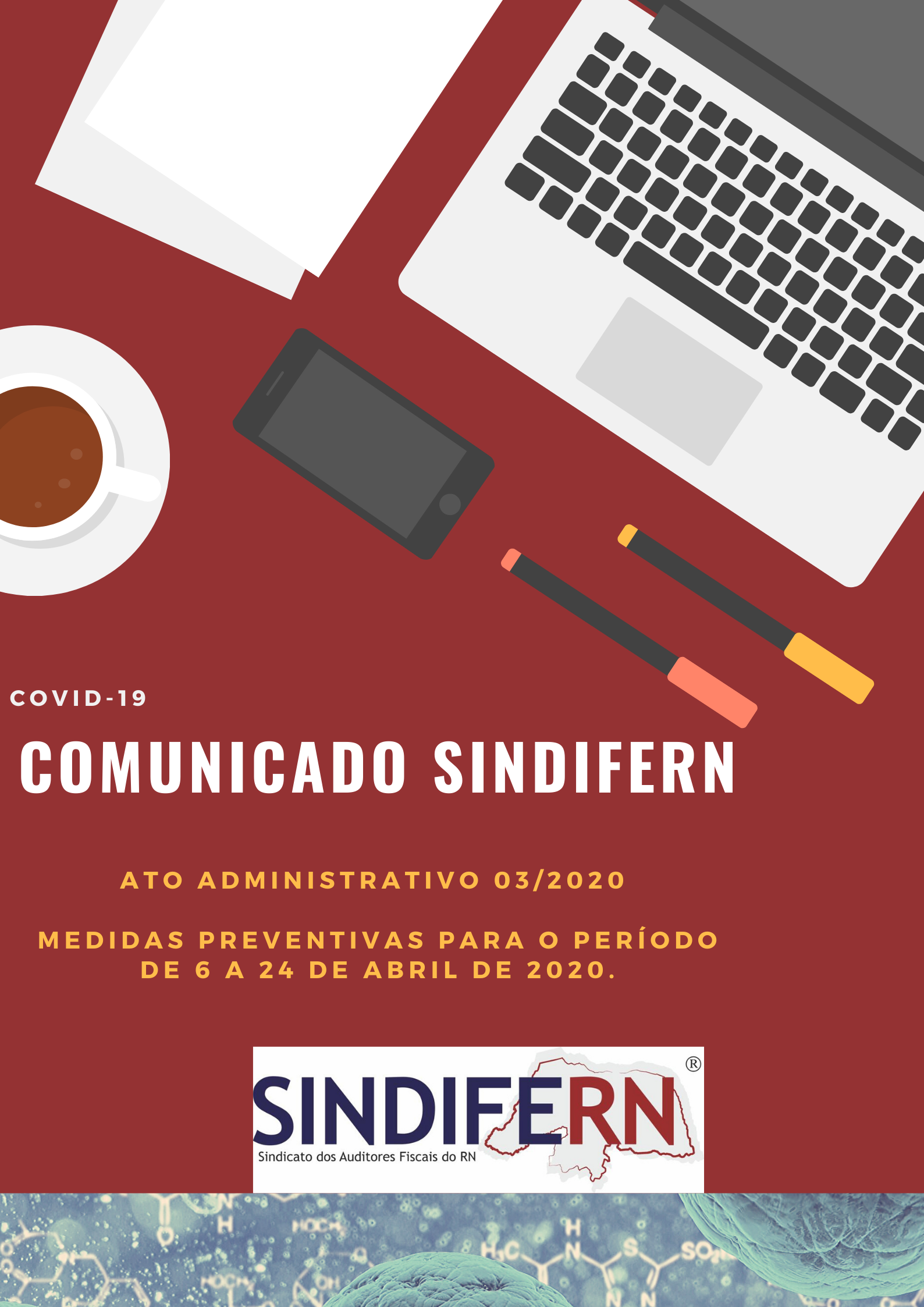 Imagem da notícia COVID-19: SINDIFERN prorroga prazo de medidas preventivas 
