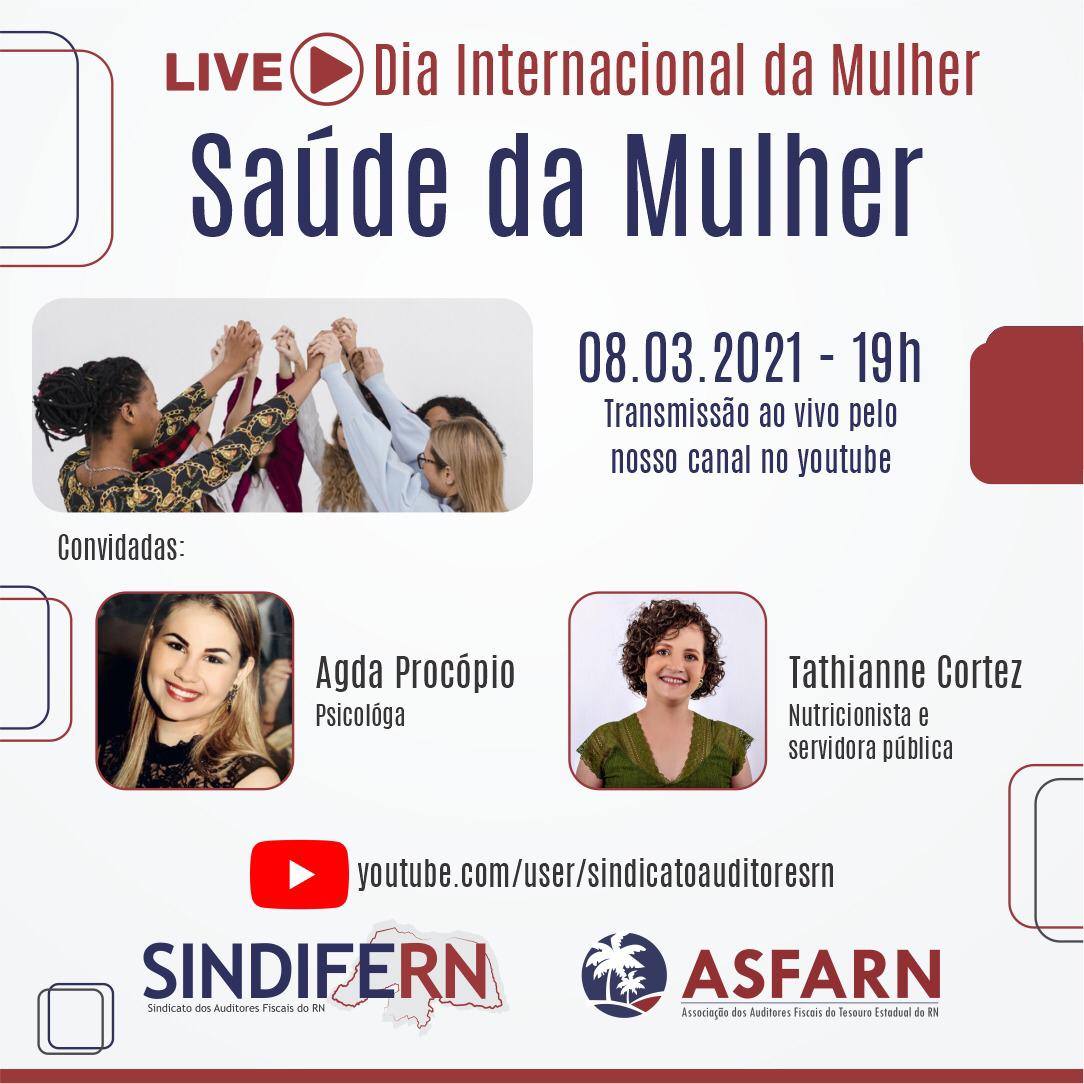 Imagem da notícia DIA INTERNACIONAL DA MULHER SERÁ CELEBRADO COM LIVE SOBRE SAÚDE 