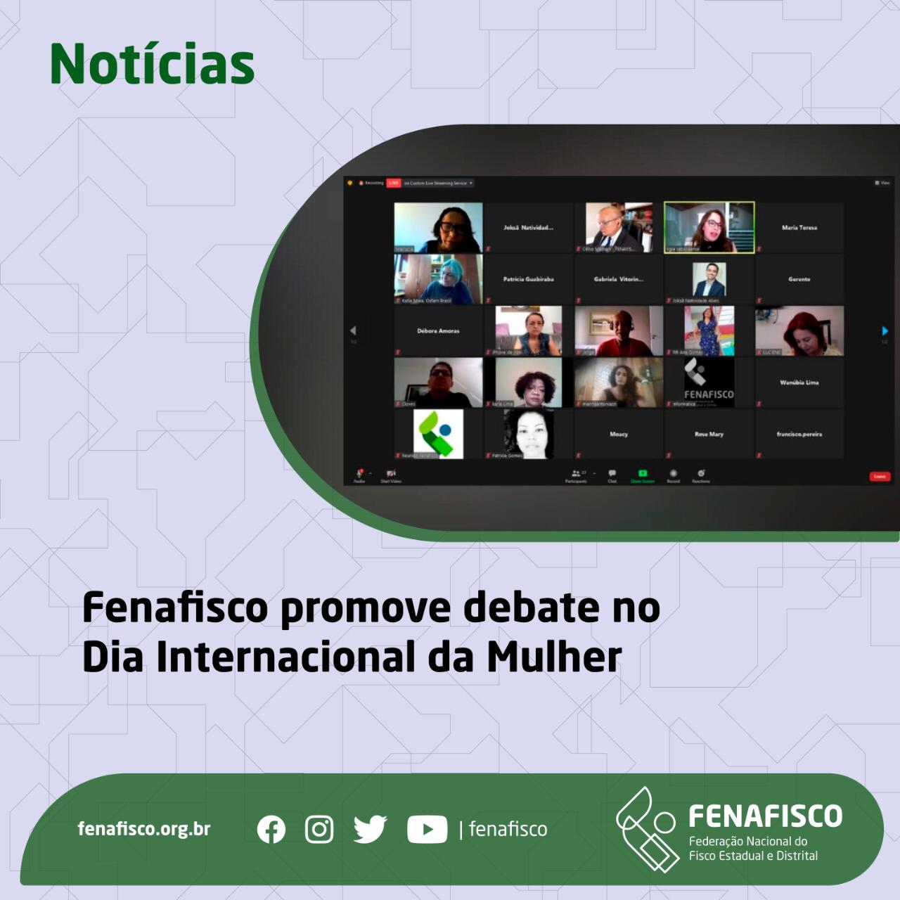 Imagem da notícia Sindifern participa de debate promovido pela Fenafisco no Dia da Mulher