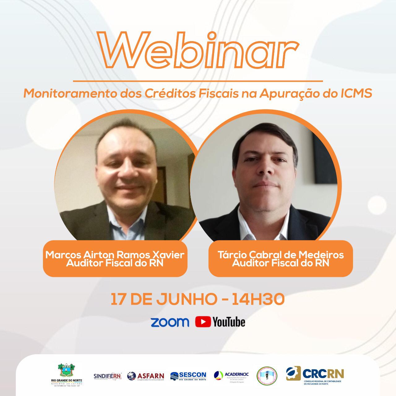 Imagem da notícia SINDIFERN E ASFARN APOIAM REALIZAÇÃO DE WEBINAR SOBRE MONITORAMENTO DE CRÉDITOS 