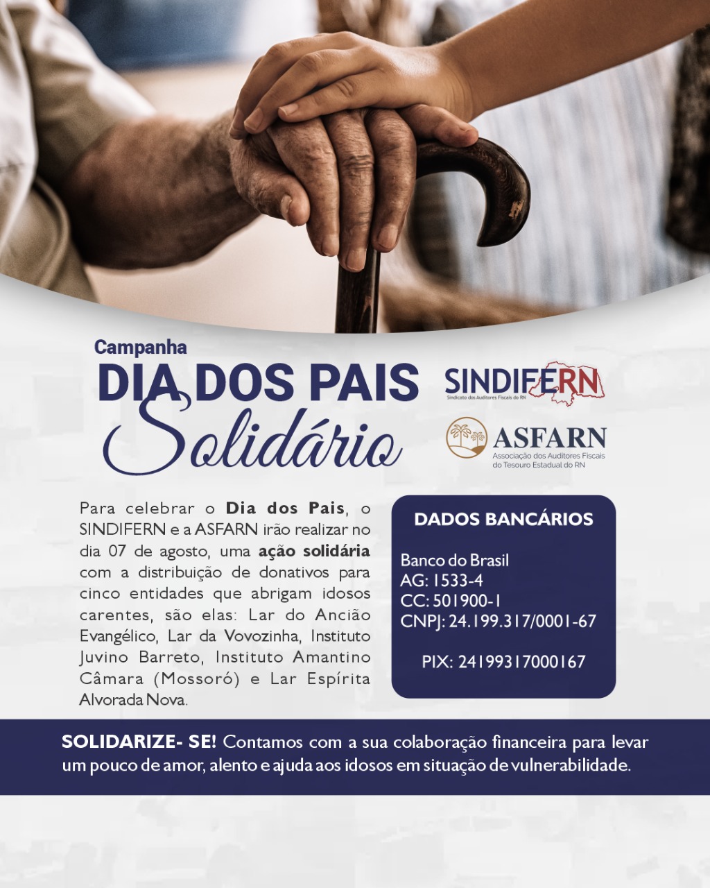 Imagem da notícia DIA DOS PAIS SOLIDÁRIO - Campanha SINDIFERN e Asfarn