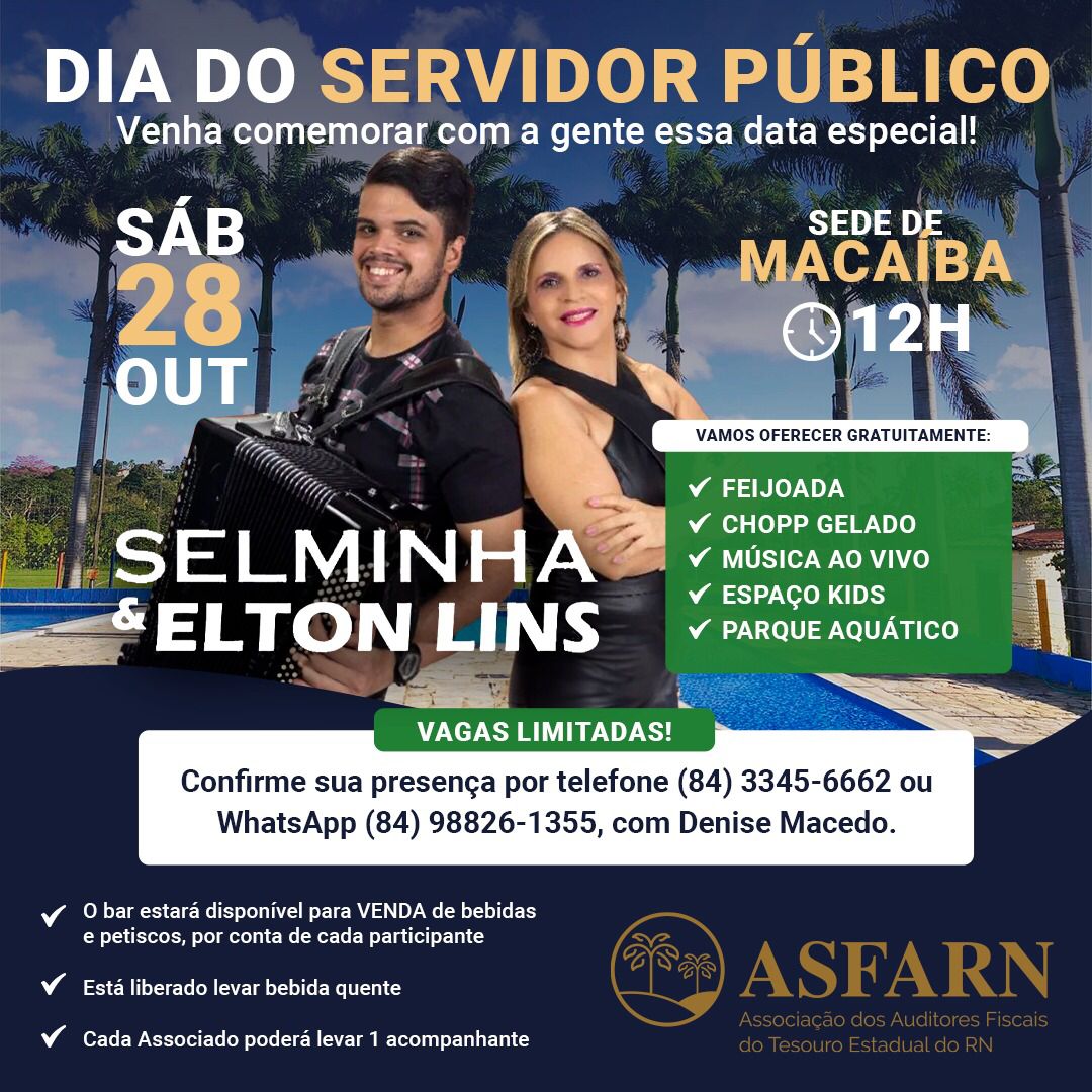 Imagem da notícia ASFARN PREPARA CELEBRAÇÃO ESPECIAL PELO DIA DO SERVIDOR PÚBLICO