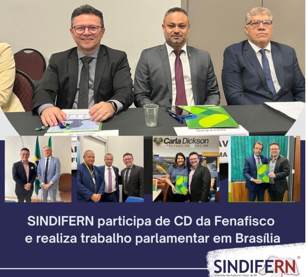 Imagem da notícia SINDIFERN participa de CD da Fenafisco e realiza trabalho parlamentar em Brasíli